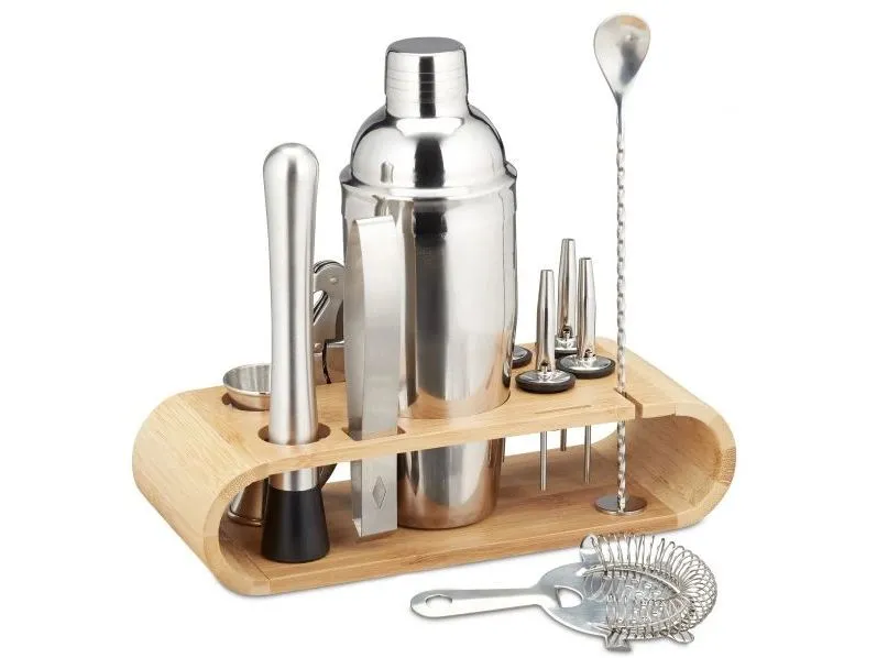 relaxdays Cocktail-Set 680 ml, Silber