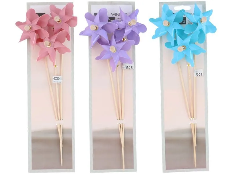 Arti Casa Windrad einfarbig Windrad Polyester Einfarbig 3er-Set Arti Casa Windrad einfarbig Windrad Polyester Einfarbig 3er-Set