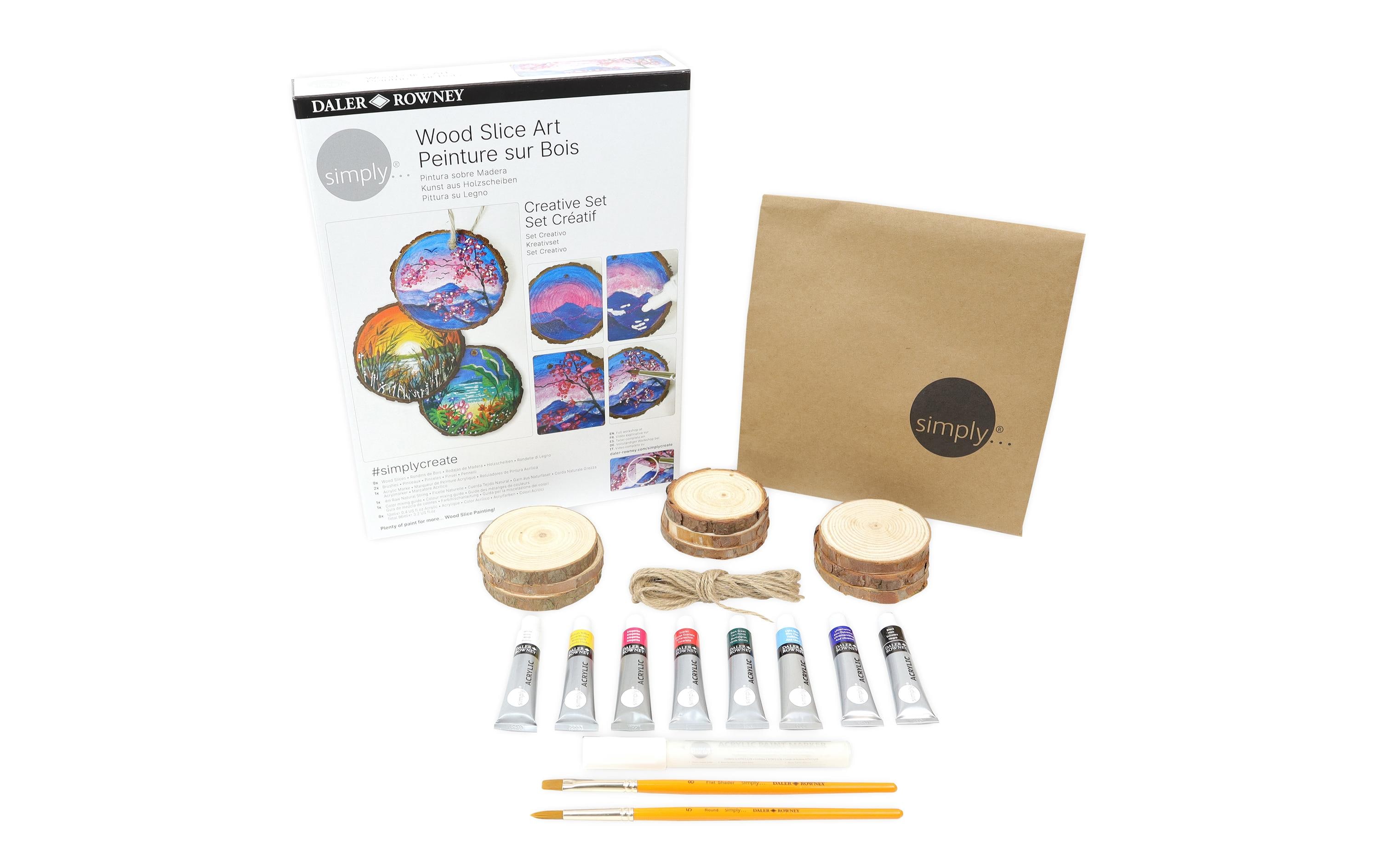 Büromaterial Malset Wood Slice Art 21-teilig Büromaterial Malset Wood Slice Art 21-teilig