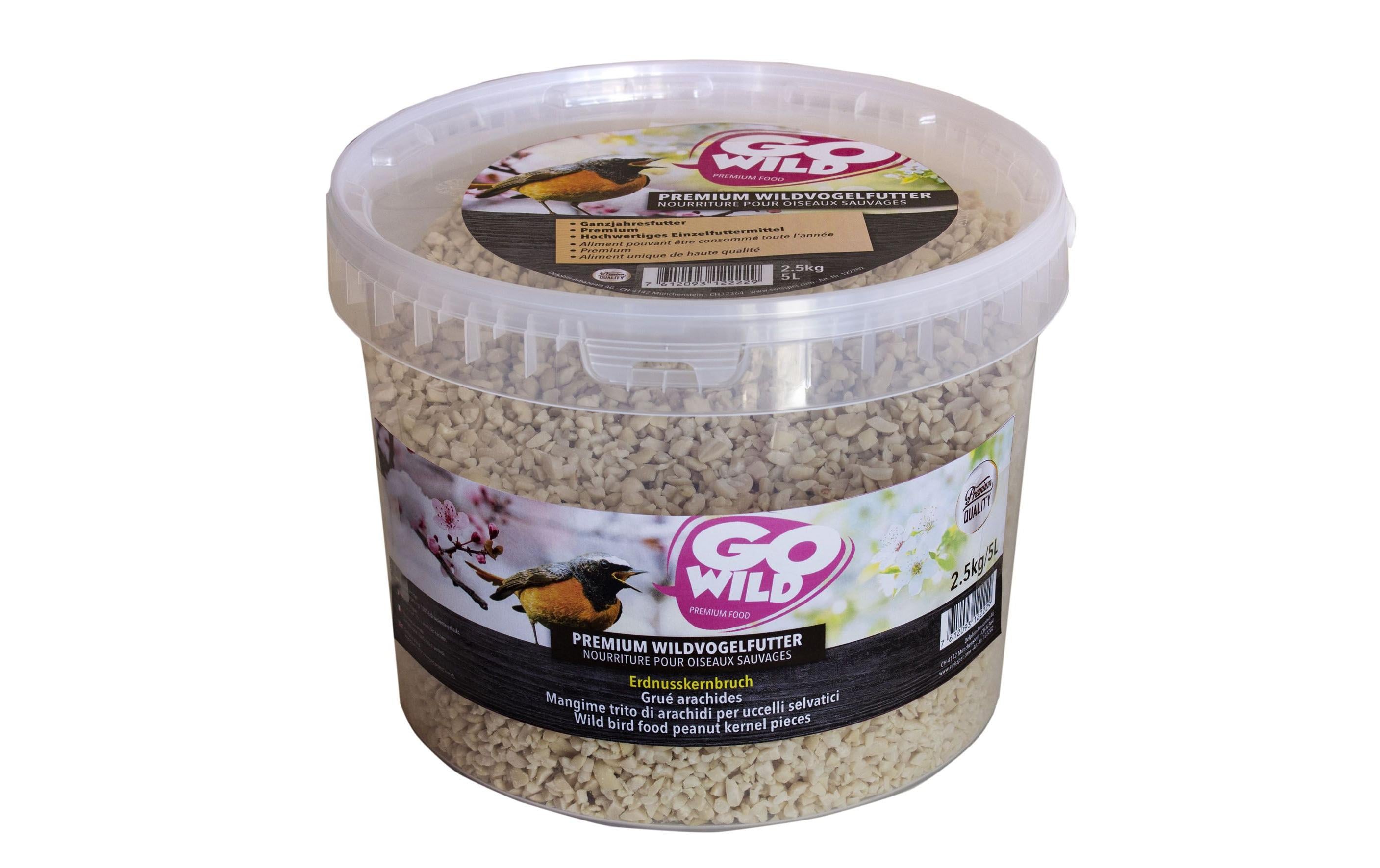 GoWild Wintervogelfutter Erdnusskernbruch, 2.5 kg