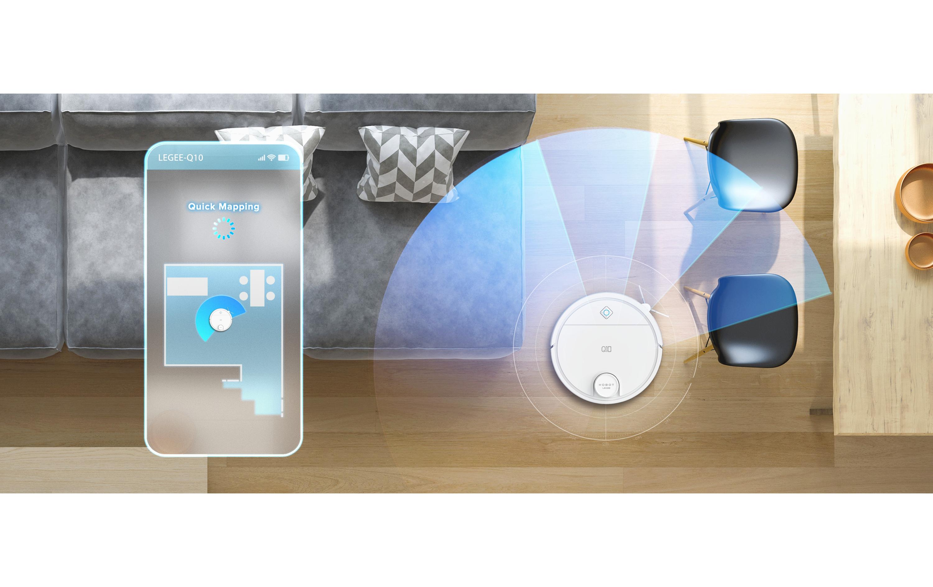 Hobot Saug- und Wischroboter Legee Q10 Weiss