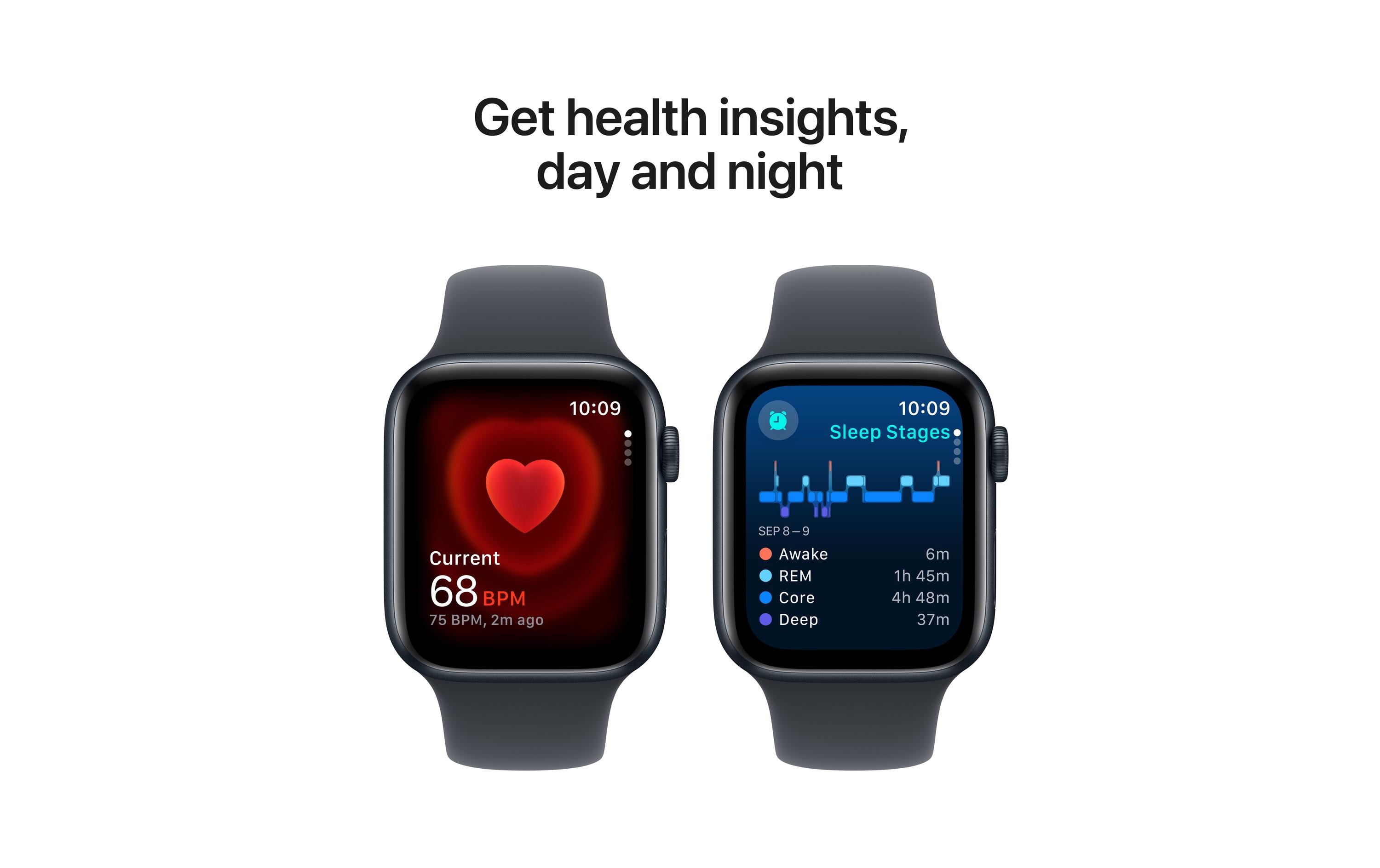 Apple Watch SE 2024 44 mm GPS Alu Sport Mitternacht M/L