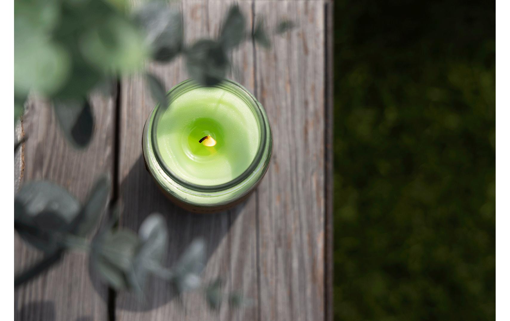 balthasar Gartenkerze Citronella Jar Hellgrün