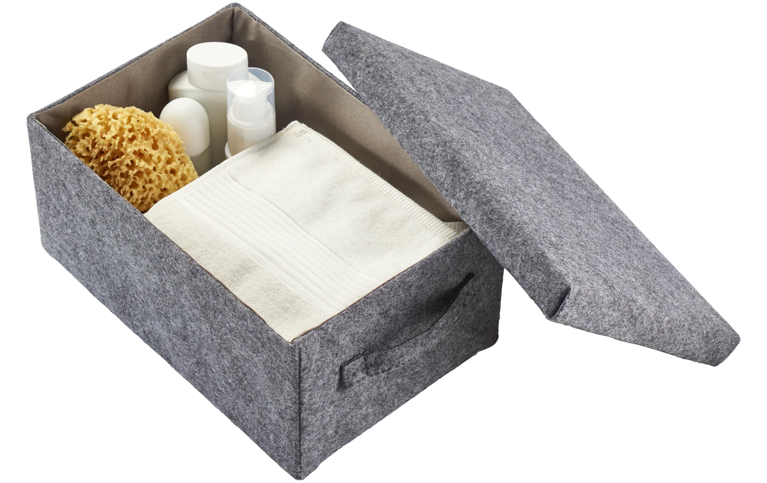 diaqua® Aufbewahrungsbox Stone 31 x 21 x 14 cm, Grau