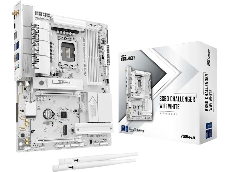 ASRock Mainboard B860 Challenger WiFi Weiss ASRock Mainboard B860 Challenger WiFi Weiss
