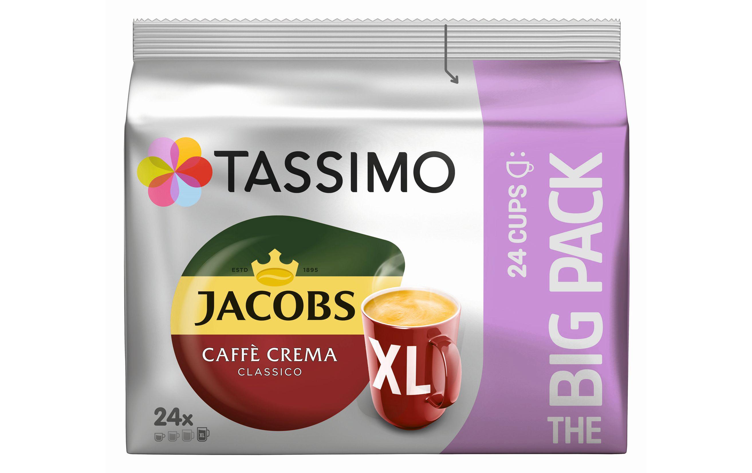 TASSIMO Kaffeekapseln T DISC Jacobs Caffè Crema XL 24 Portionen