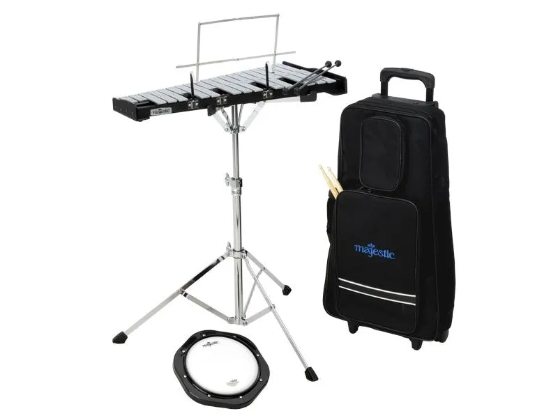 Majestic AK32PC Glockenspiel- und Übungspad-Kit mit Rollwagen