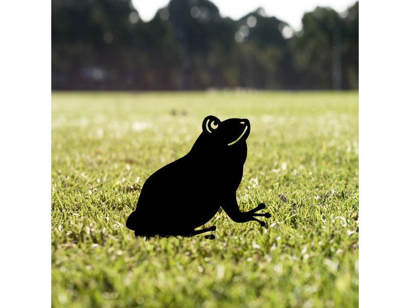 Wallxpert Gartenstecker Frosch 34 x 22 cm