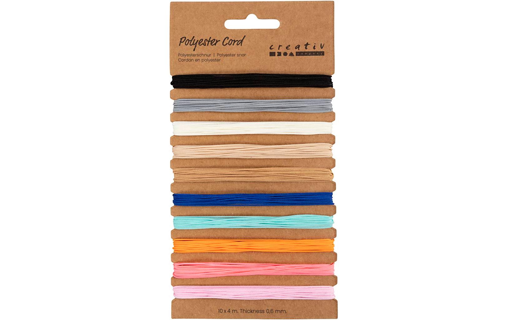 Creativ Company Schmuckfaden Polyesterschnur Mehrfarbig