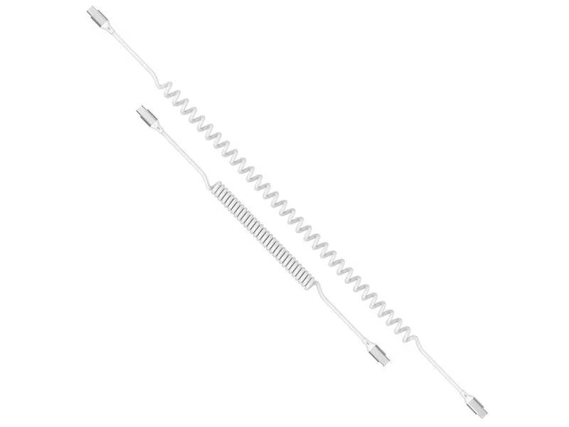 4smarts USB 2.0-Spiralkabel USB C - USB C 1.35 m Weiss 4smarts USB 2.0-Spiralkabel USB C - USB C 1.35 m Weiss