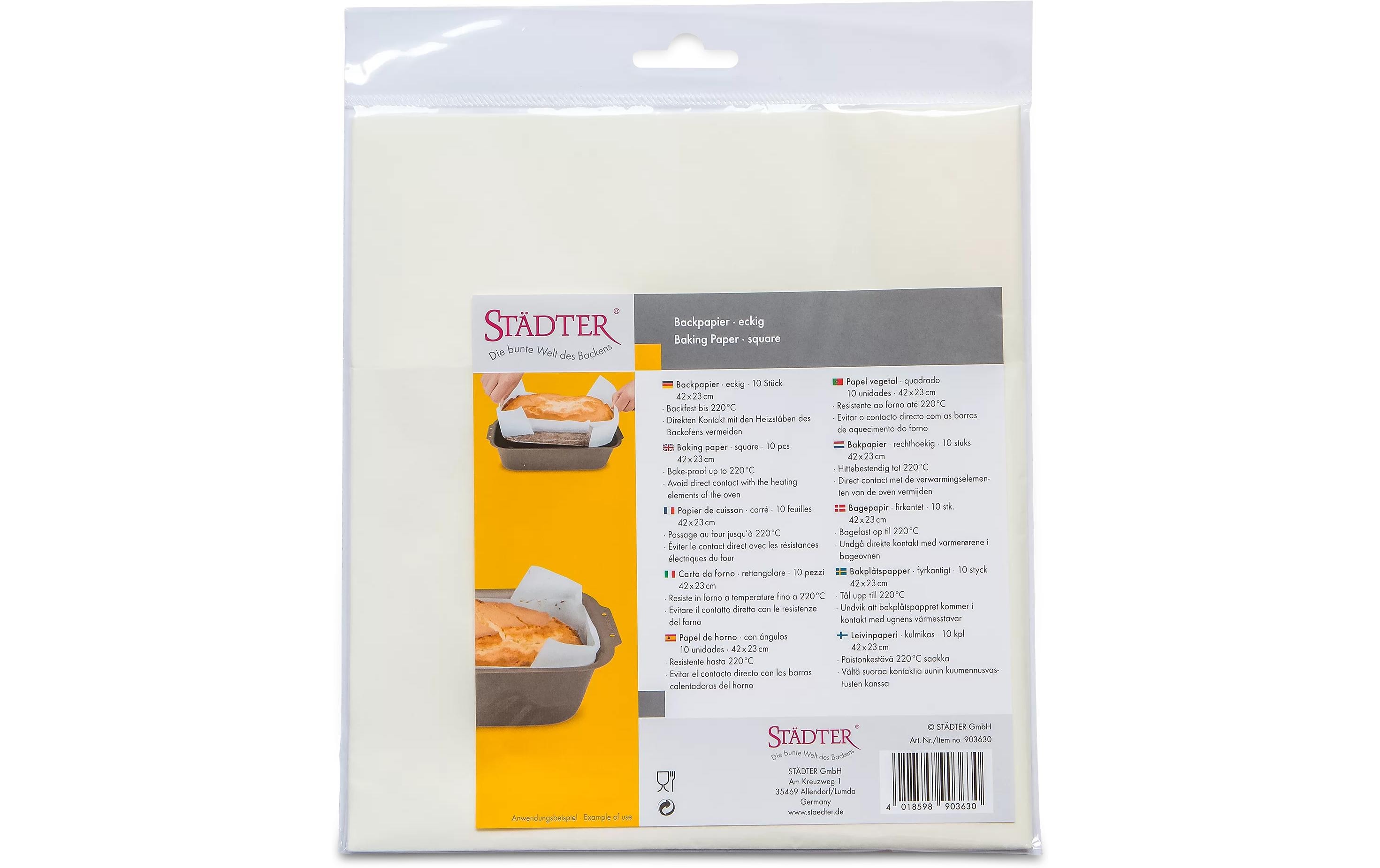 Städter Backpapier 10 Stück, 42 x 23 cm