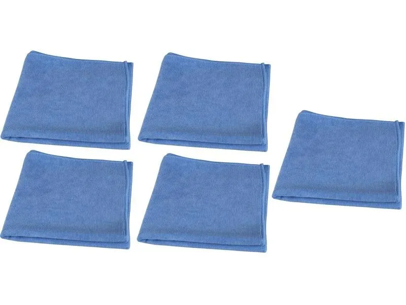 Edi Baur Mikrofaser-Reinigungstuch Long Life 5 Stück, Blau