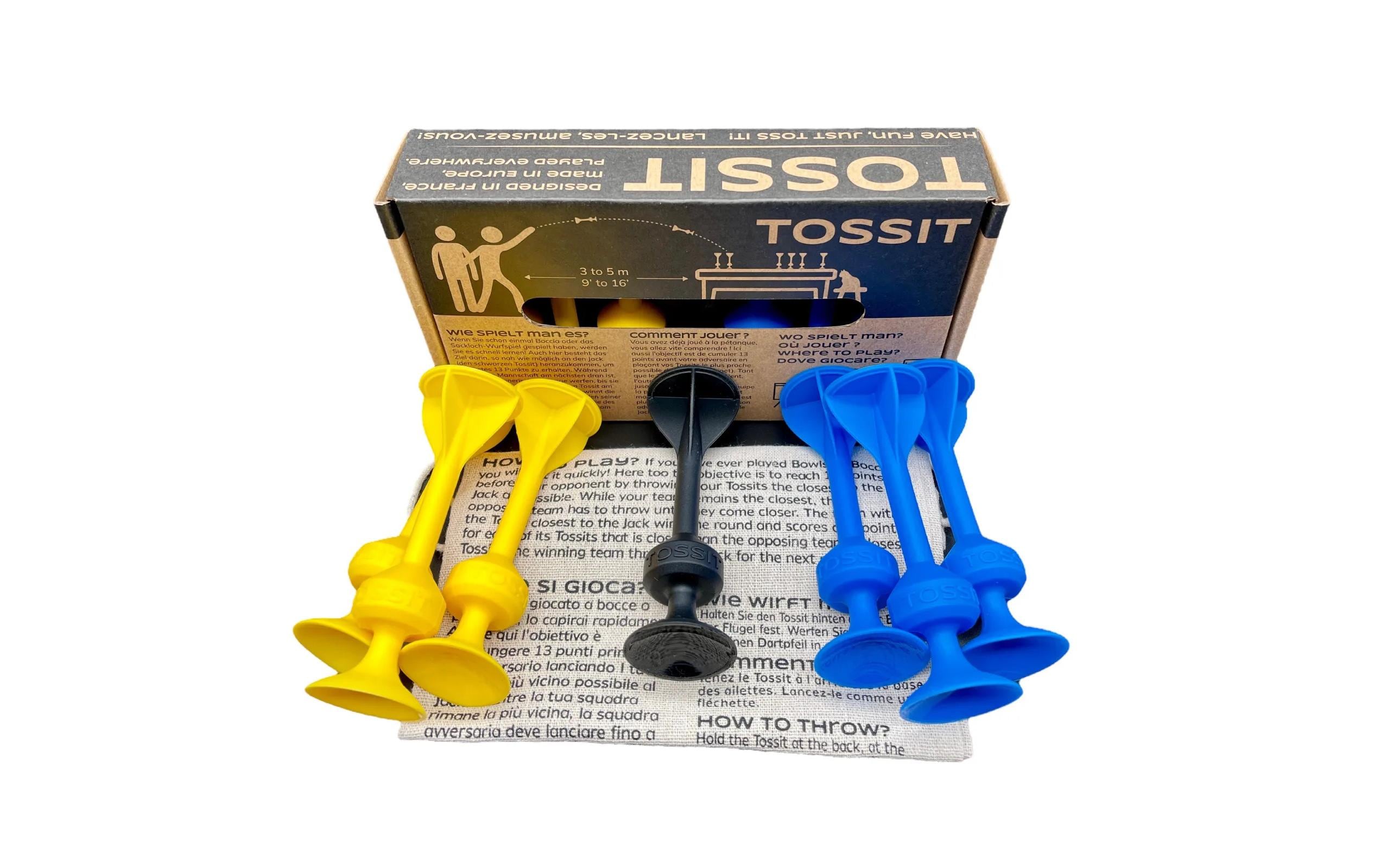Tossit Saugnapf-Darts Blau / Gelb