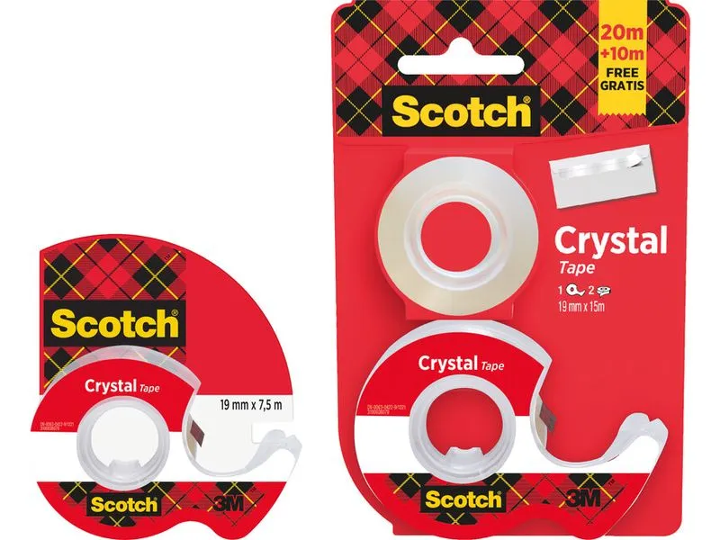 Scotch Handabroller Crystal 19 mm, Rot Scotch Handabroller Crystal 19 mm, Rot