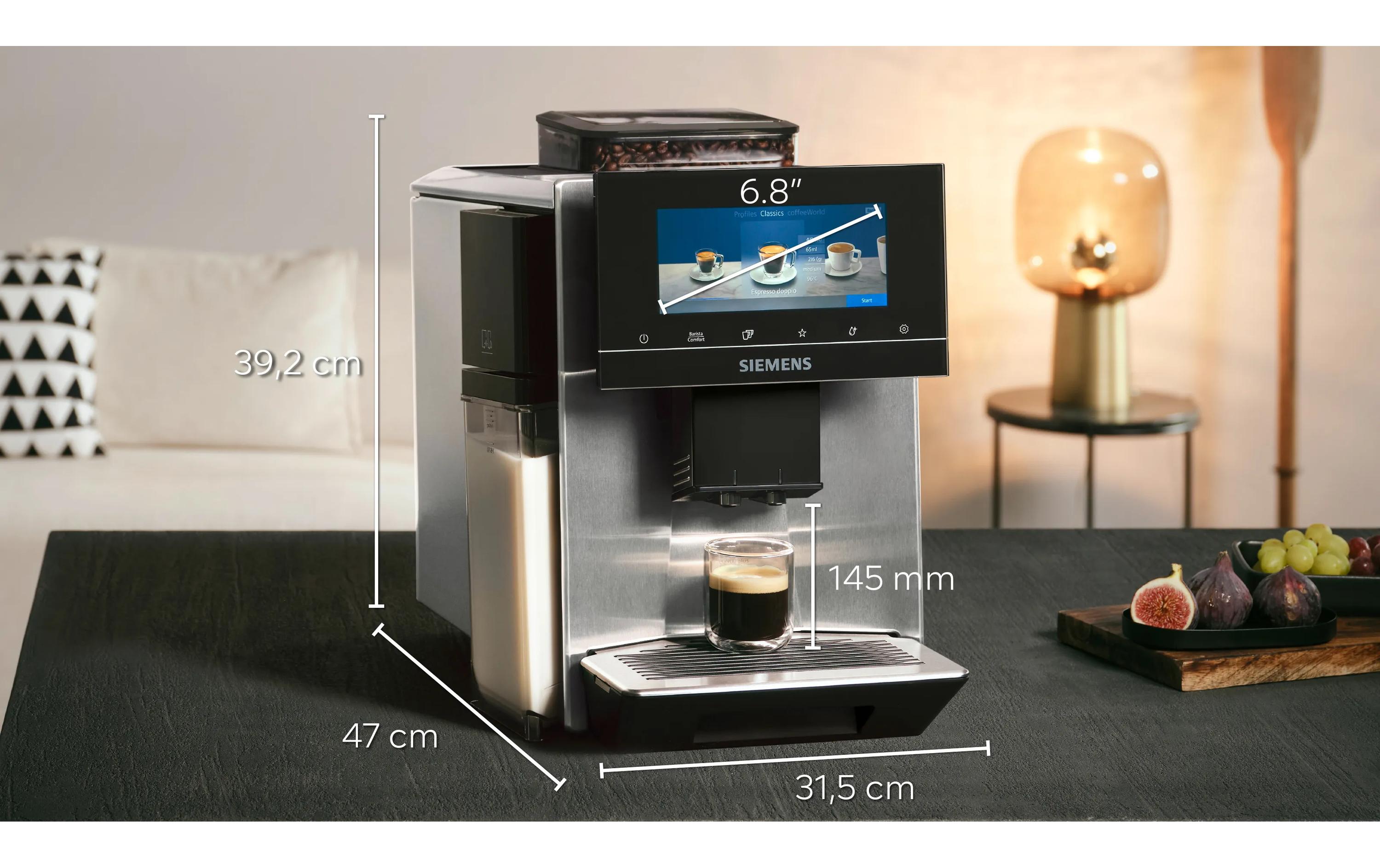 Siemens Kaffeevollautomat EQ900 plus TQ903DZ3 Edelstahl Siemens Kaffeevollautomat EQ900 plus TQ903DZ3 Edelstahl
