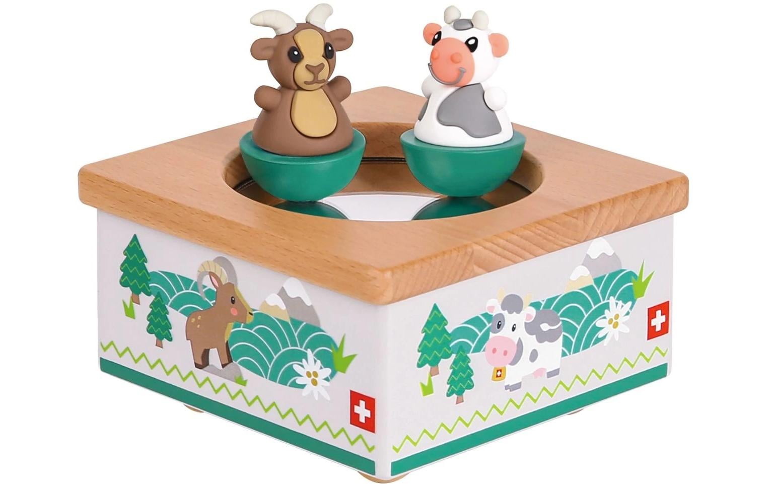 Spielba Holzspielwaren Musikdose Steinbock & Kuh