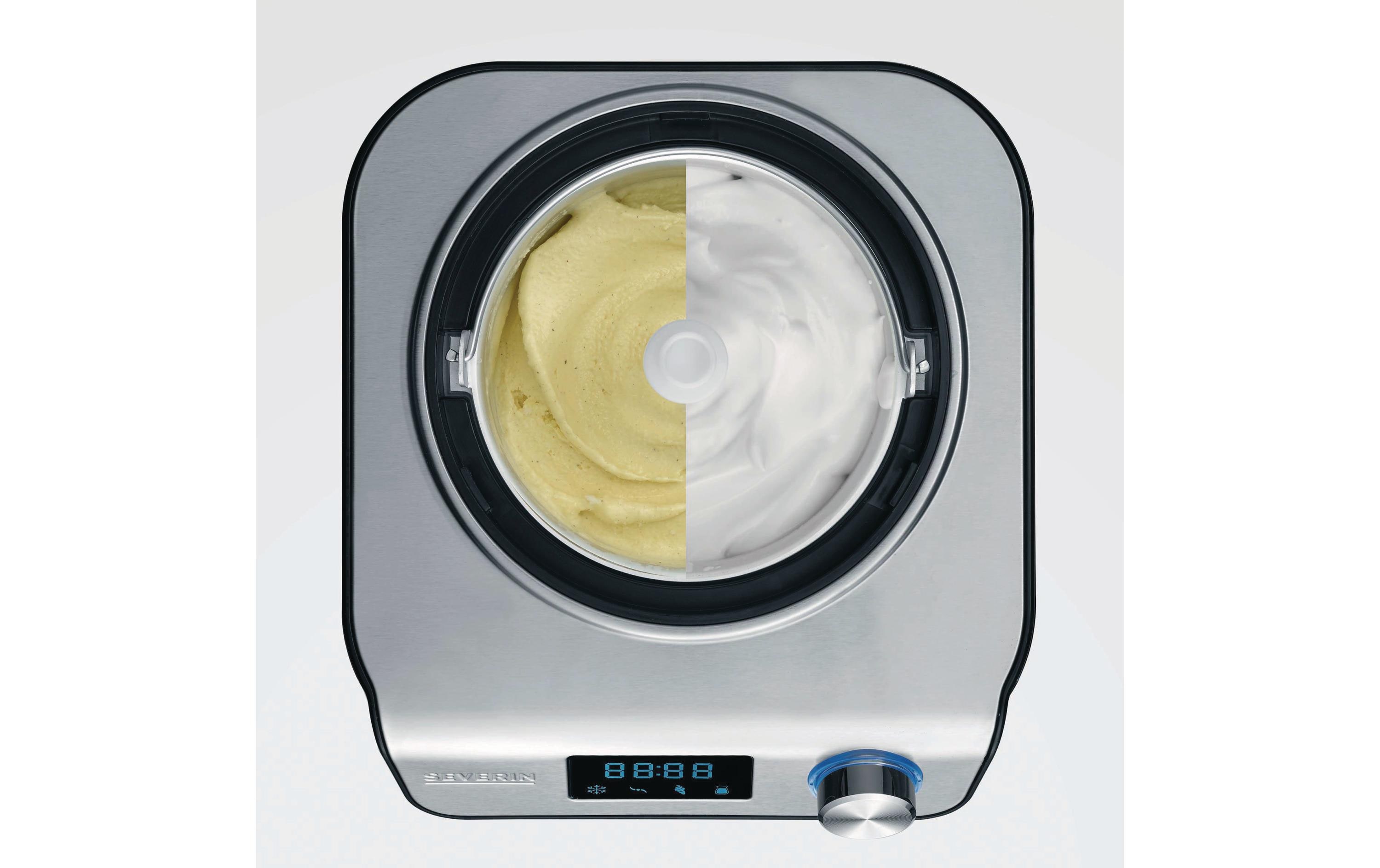 Severin Glacemaschine EZ 7407 1.2 l, Schwarz/Silber