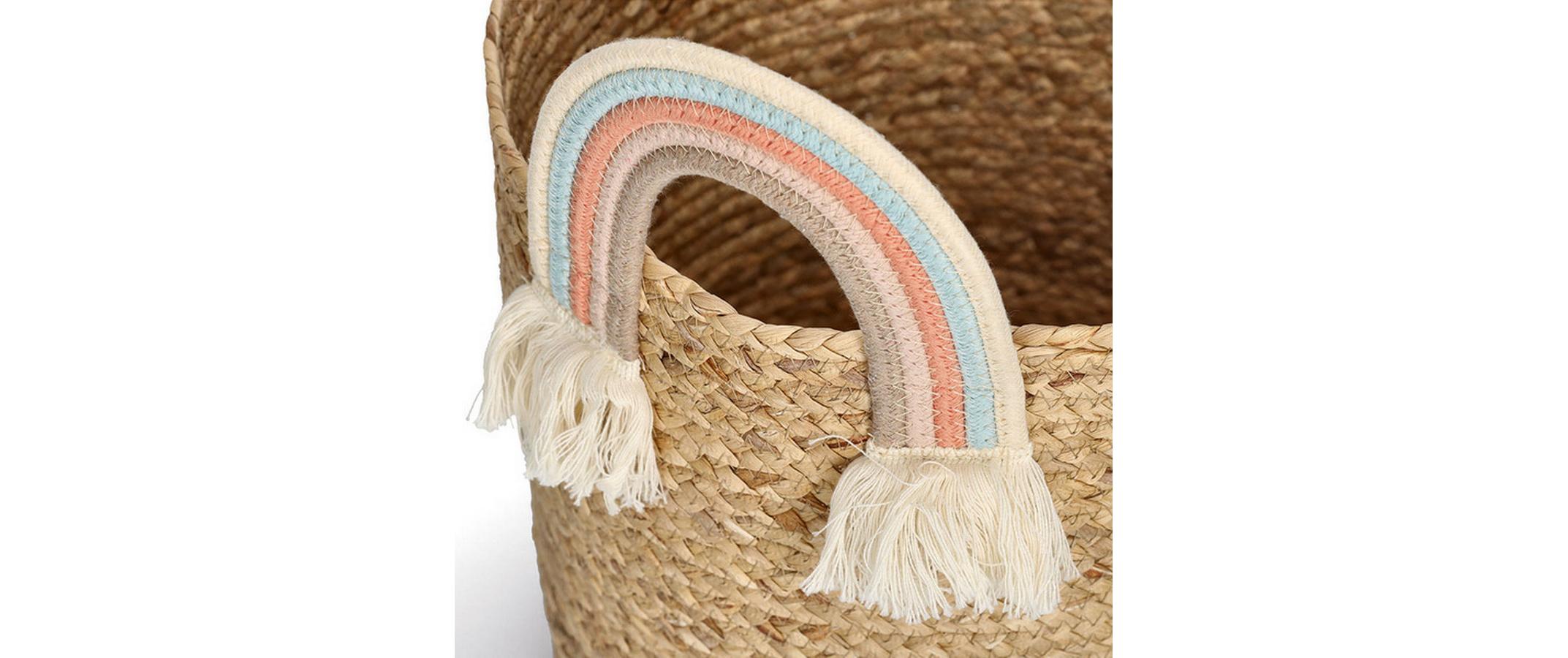 Zeller Present Spielzeugkorb Rainbow Natur Seegras 35 x 34 cm