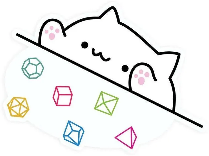 Glass Staff Dungeons & Kittens Sticker Mehrfarbig