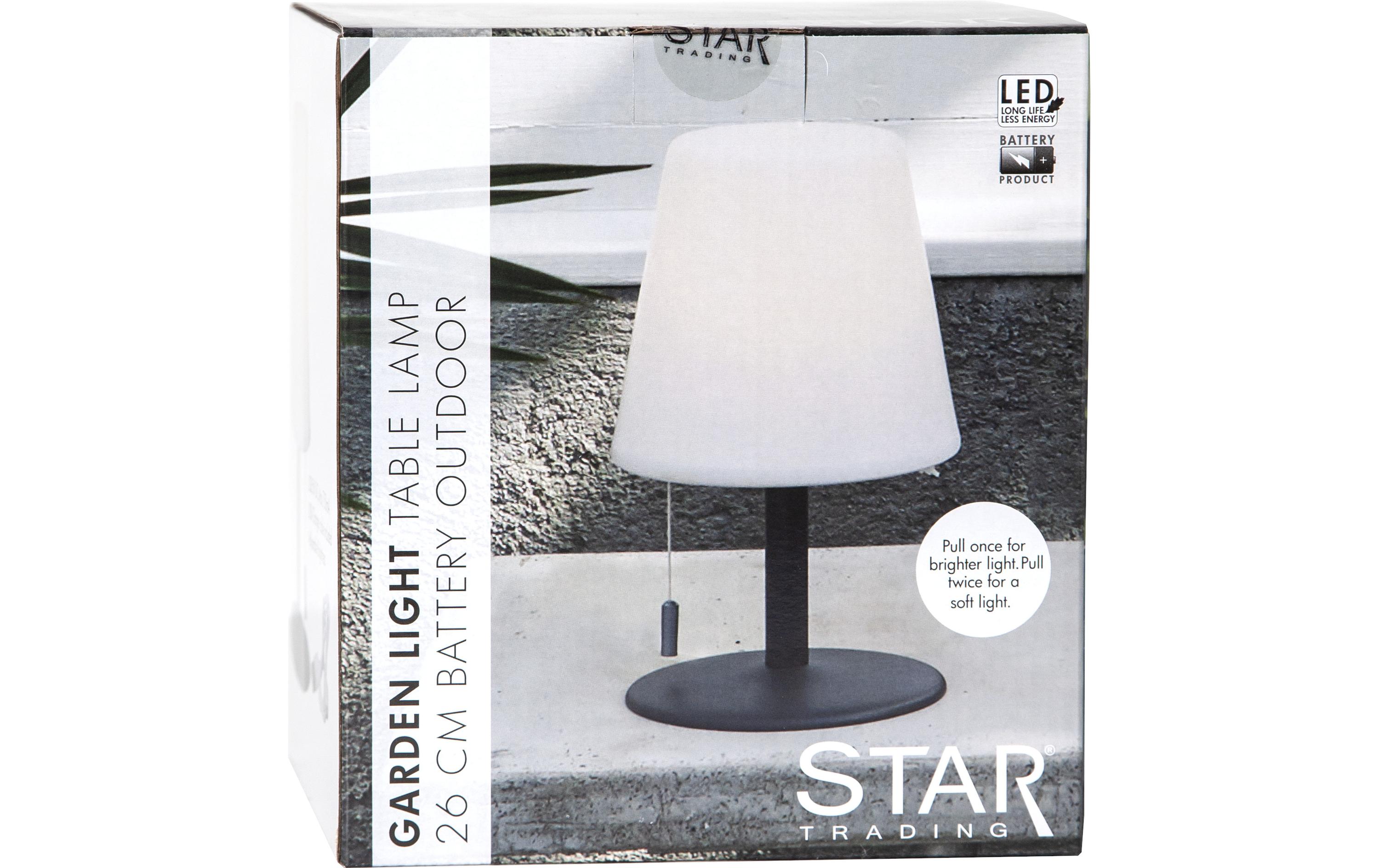 Star Trading Tischleuchte LED Kreta, 26.5 cm, Grau
