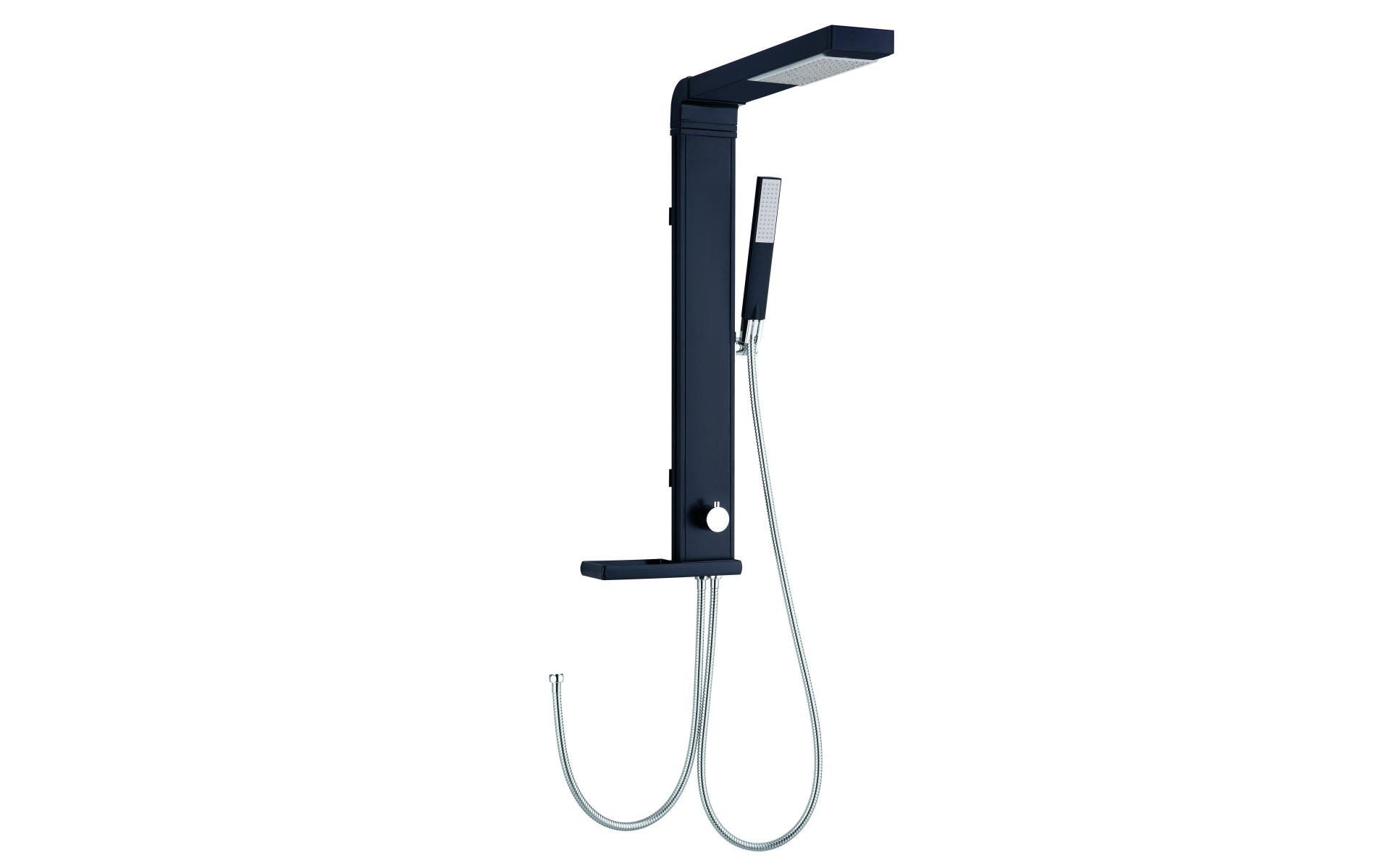 diaqua® Duschpaneel Linus Aluminium Schwarz