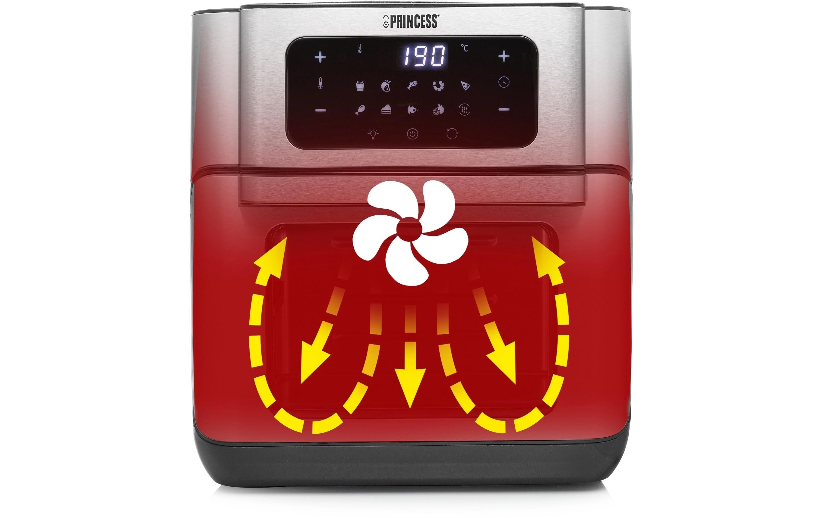 Princess Heissluftofen mit Frittierfunktion 10 l, Schwarz Princess Heissluftofen mit Frittierfunktion 10 l, Schwarz