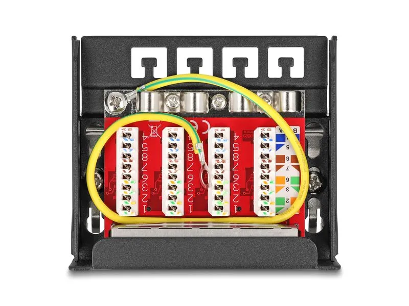 Delock Patchpanel 4-Port Desktop/DIN-Rail/Wand Delock Patchpanel 4-Port Desktop/DIN-Rail/Wand