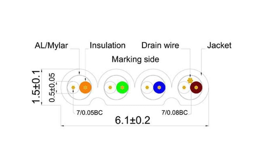 SLIM Slimpatchkabel RJ-45 - RJ-45, Cat 6, STP, 0.75 m, Blau