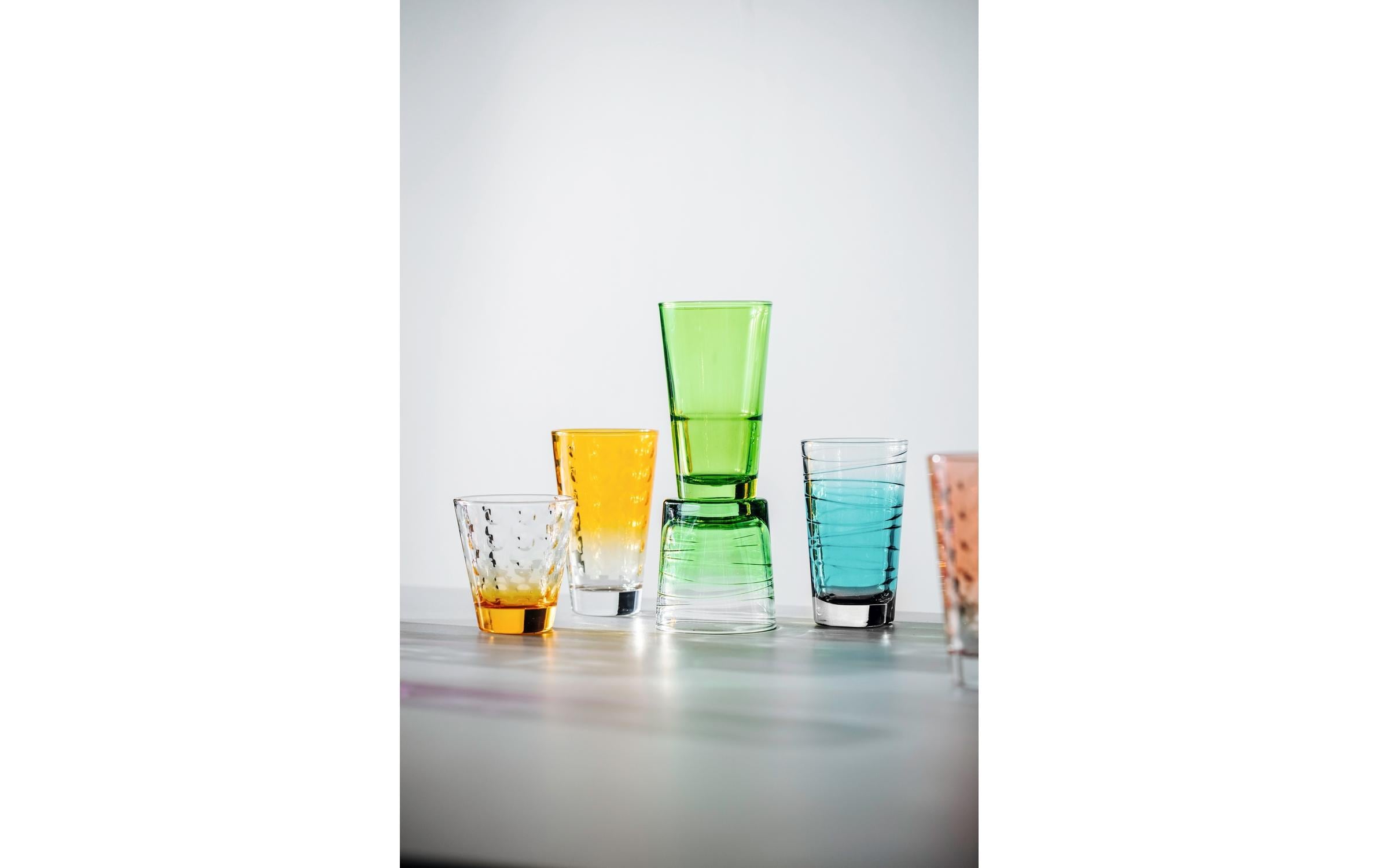 Leonardo Trinkglas Vario Struttura 280 ml, 6 Stück, Türkis