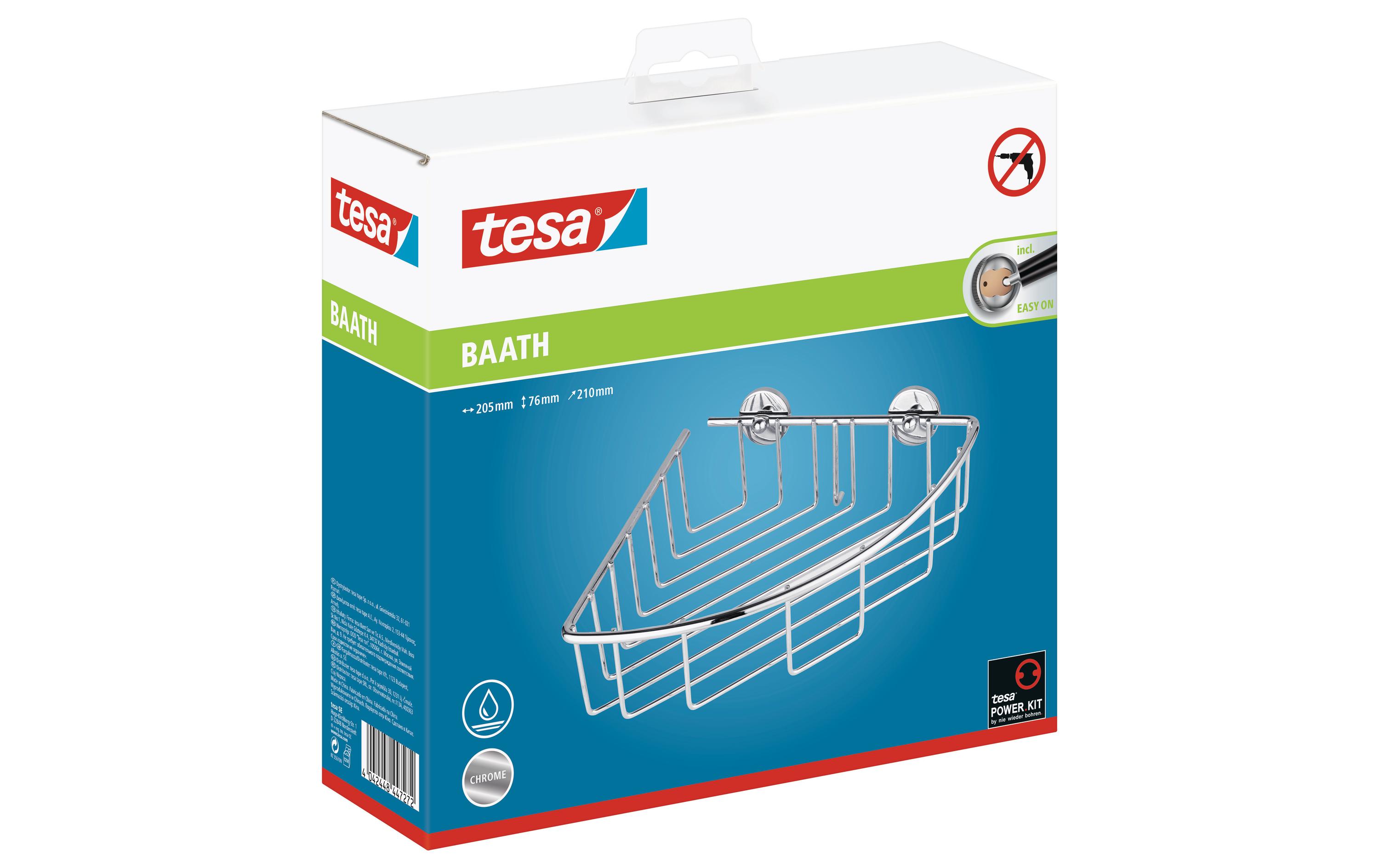 tesa Ablagekonsole Baath ohne Bohren, Silber