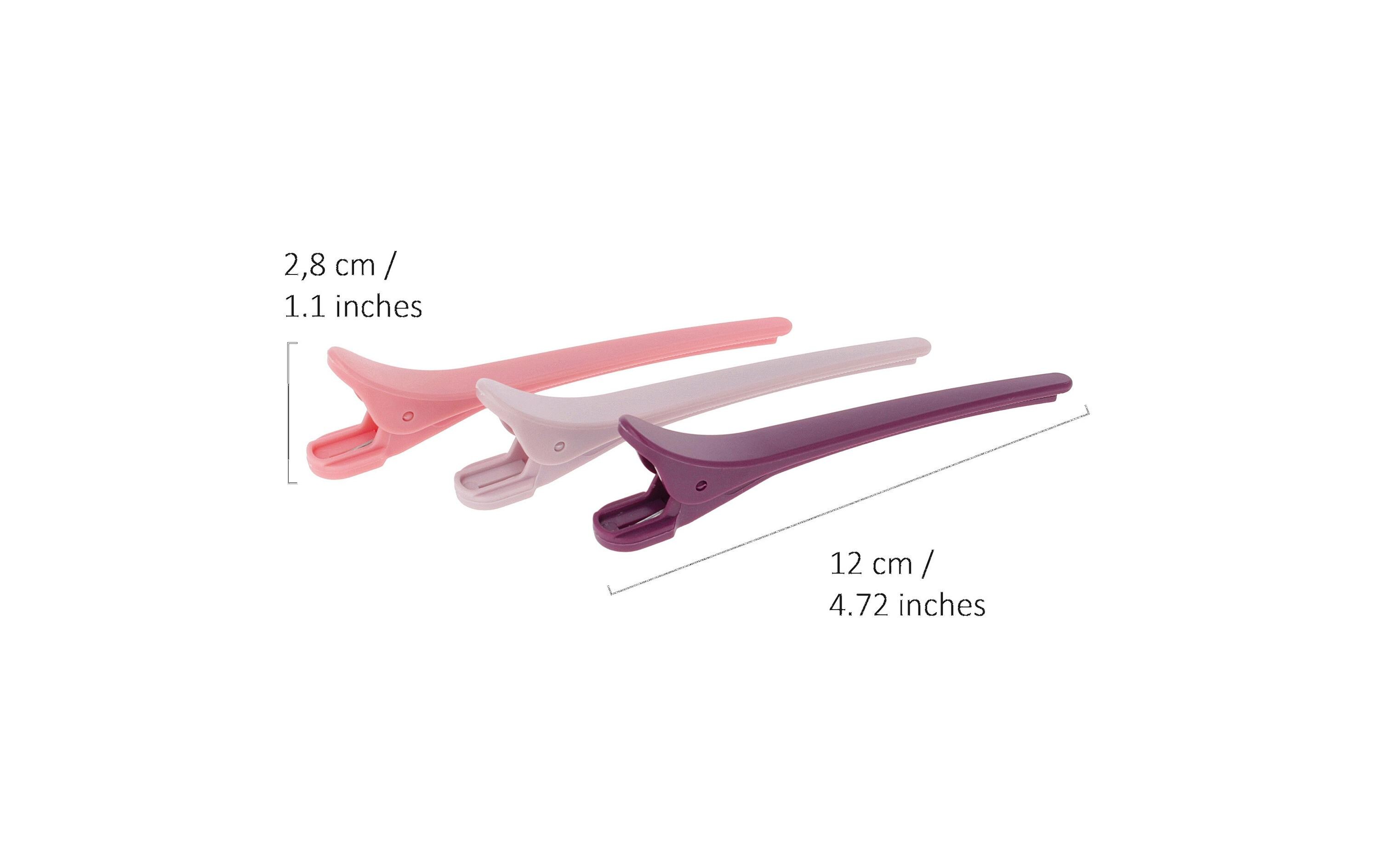 Parsa Beauty Frisier-Haarclips Lila/Pink/Rosa 3 Stück