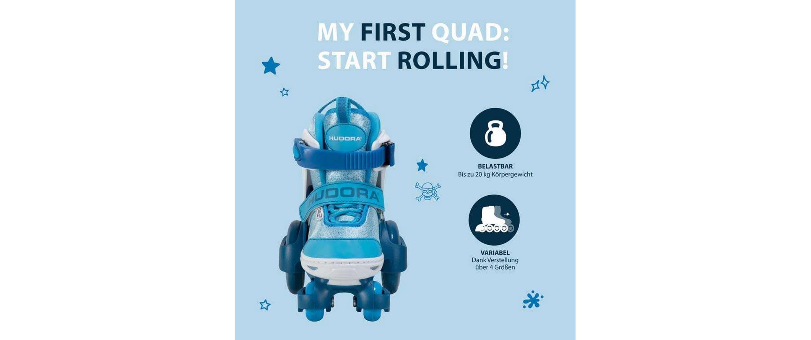 Hudora Inline-Skates My First Quad Türkis, 26-29