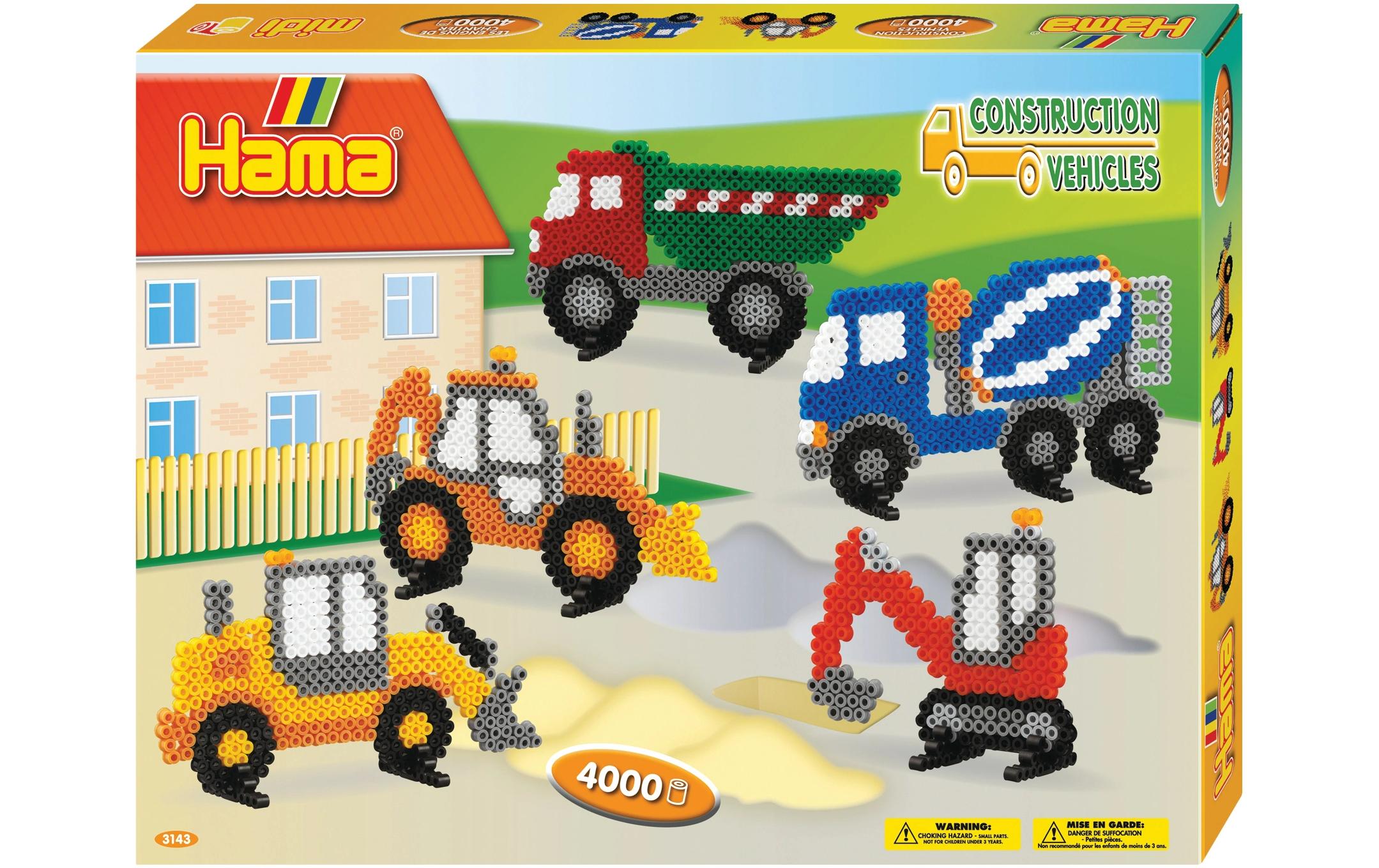 Hama Bügelperlen Midi Baufahrzeuge 4000 Stk. Mehrfarbig