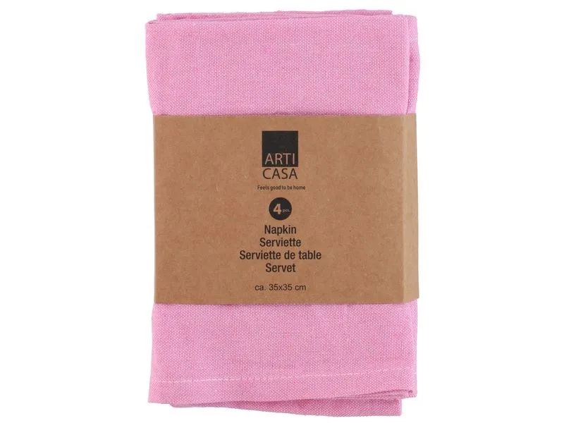 Arti Casa Servietten 35 x 35 cm, Pink
