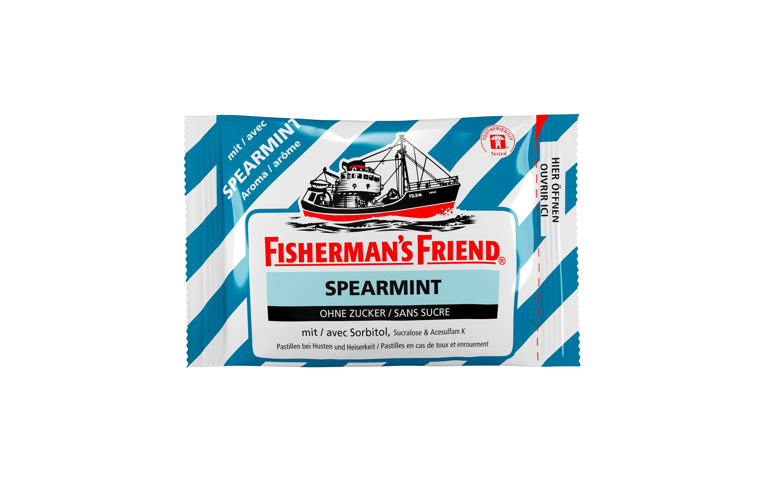 Fisherman's Bonbons Spearmint ohne Zucker 24 x 25 g