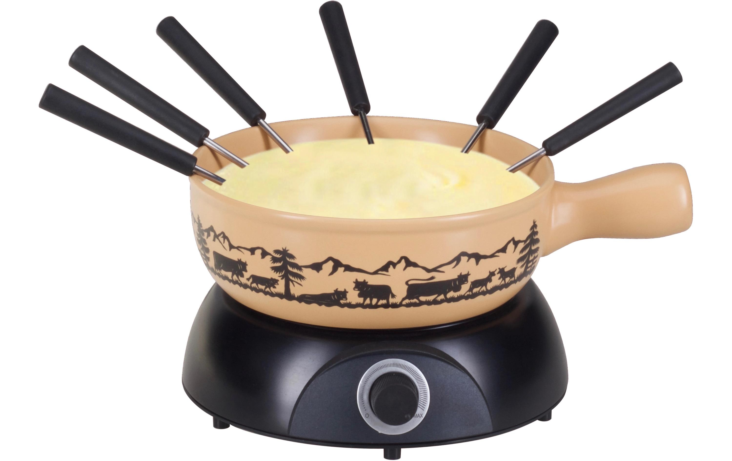 Nouvel Käsefondue-Set Scherenschnitt 8 Teile, Beige