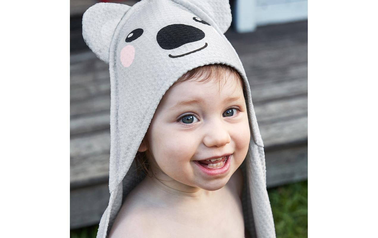 Dock & Bay Baby-Kapuzentuch Koala 75 x 75 cm, Grau