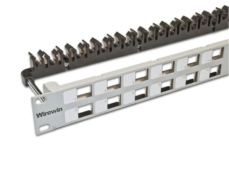 Wirewin Patchpanel 24 Port, Keystone, 1HE 19 Rack Hellgrau Wirewin Patchpanel 24 Port, Keystone, 1HE 19 Rack Hellgrau