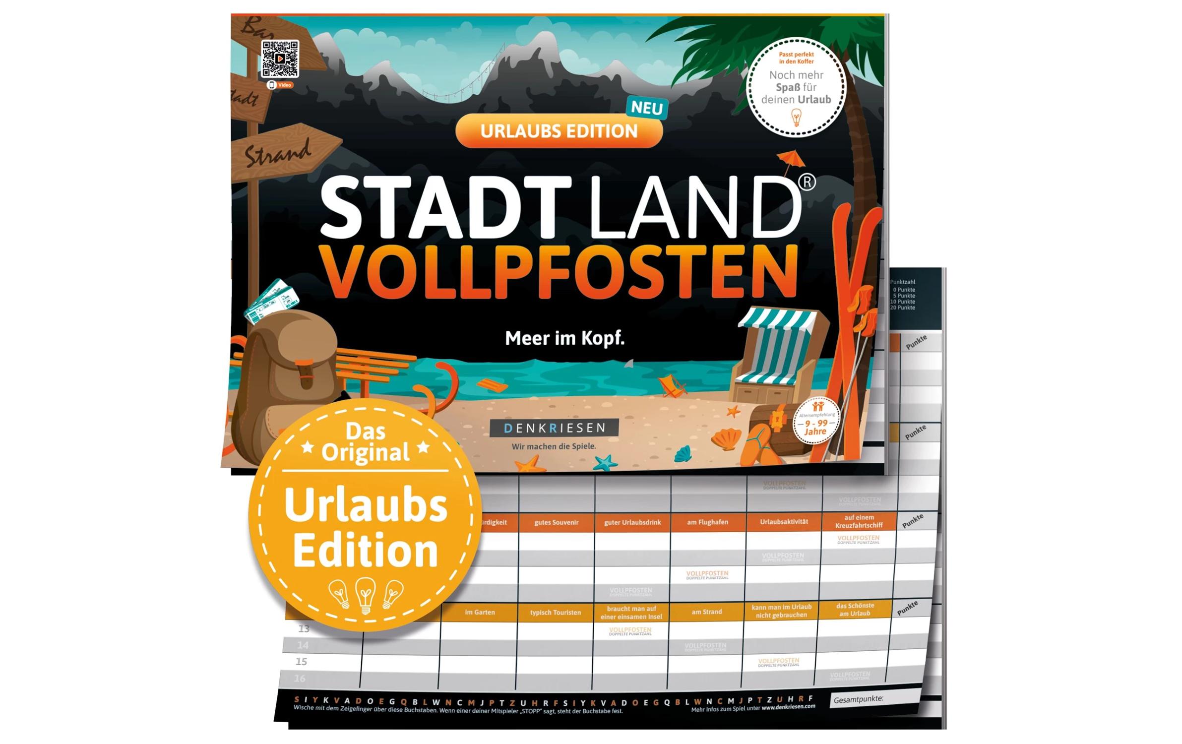 Denkriesen Stadt Land Vollpfosten A4 Block Urlaubs Edition -DE-