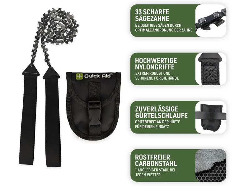 Quick Aid Handkettensäge mit 33 Sägezähne 12.5 cm