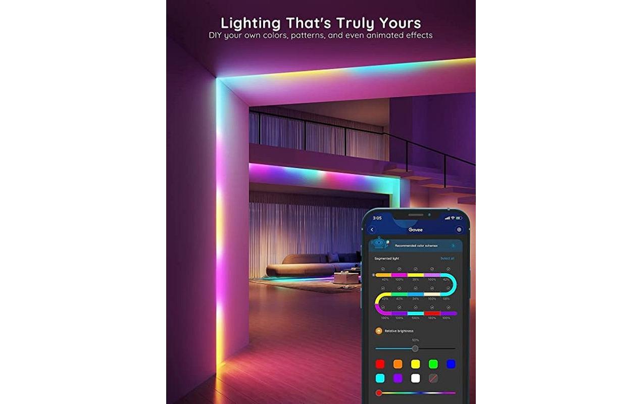 Govee LED Stripe Basic, 5 m, RGBIC, Wi-Fi + Bluetooth