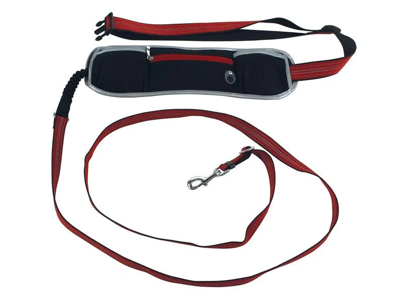 SwissPet Joggingleine Set Speedo mit Tasche, 2.5 m, Rot/Schwarz SwissPet Joggingleine Set Speedo mit Tasche, 2.5 m, Rot/Schwarz