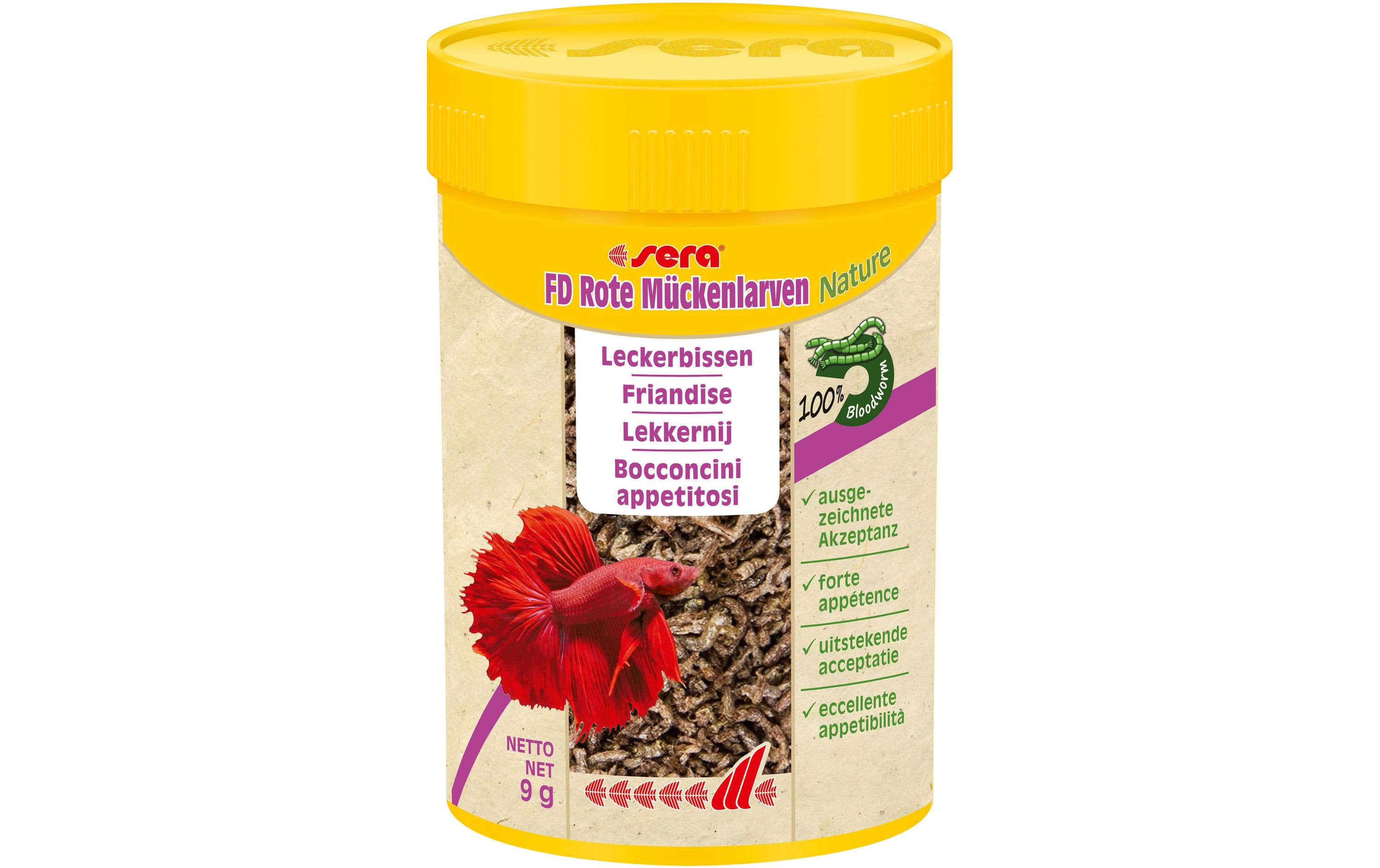 sera Leckerbissen FD Rote Mückenlarven Nature, 100 ml, 9g sera Leckerbissen FD Rote Mückenlarven Nature, 100 ml, 9g