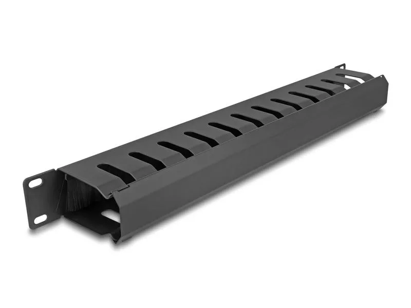 Delock Kabelführungspanel 1HE mit 2 Öffnungen 19 Rack, Schwarz Delock Kabelführungspanel 1HE mit 2 Öffnungen 19 Rack, Schwarz