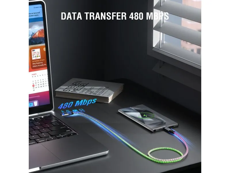 4smarts USB 2.0-Kabel USB-C RGBCord 60W USB C - USB C 1.5 m 4smarts USB 2.0-Kabel USB-C RGBCord 60W USB C - USB C 1.5 m