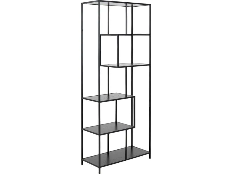 AC Design Regal Seaford 77 x 35 x 185 cm, Schwarz AC Design Regal Seaford 77 x 35 x 185 cm, Schwarz