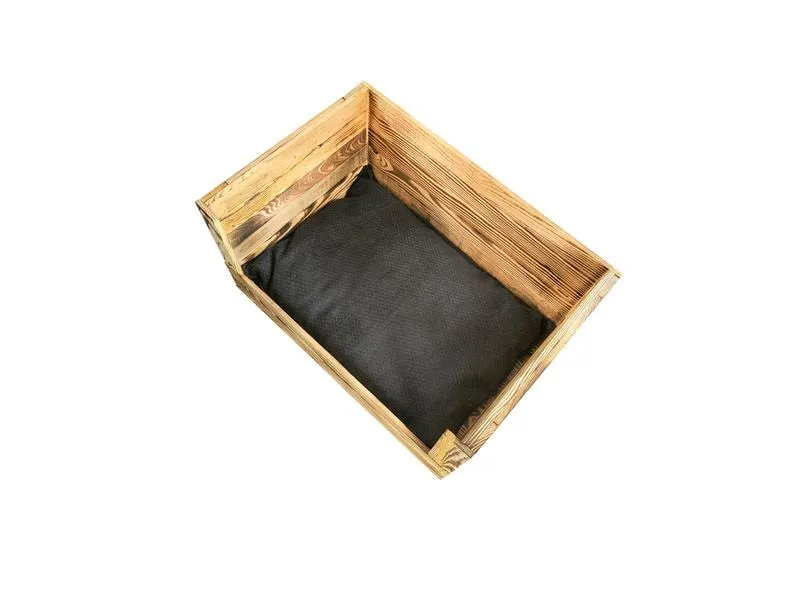 Holz Zollhaus Katzenbett Vintage geflammt, 59 x 40 x 33 cm Holz Zollhaus Katzenbett Vintage geflammt, 59 x 40 x 33 cm