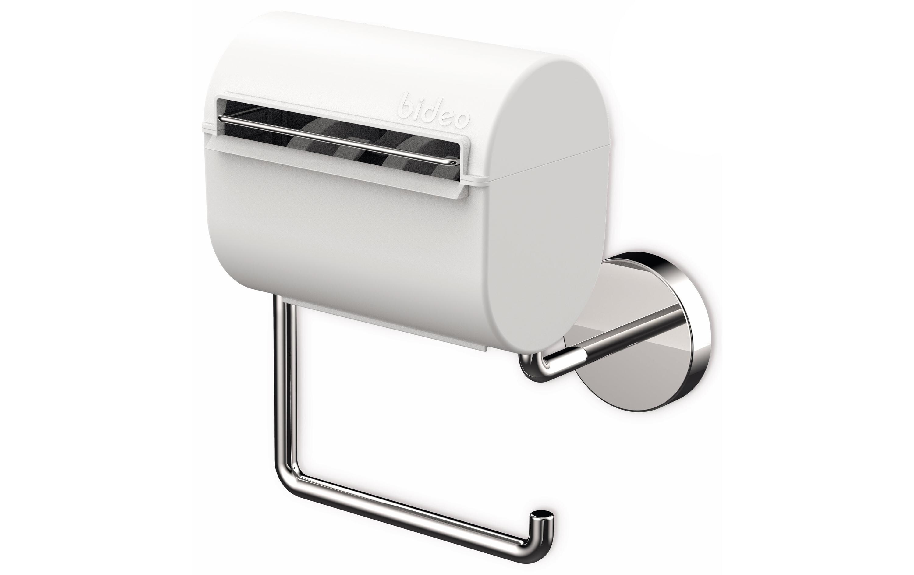 bideo Toilettenpapierhalterung mit Befeuchter Weiss bideo Toilettenpapierhalterung mit Befeuchter Weiss