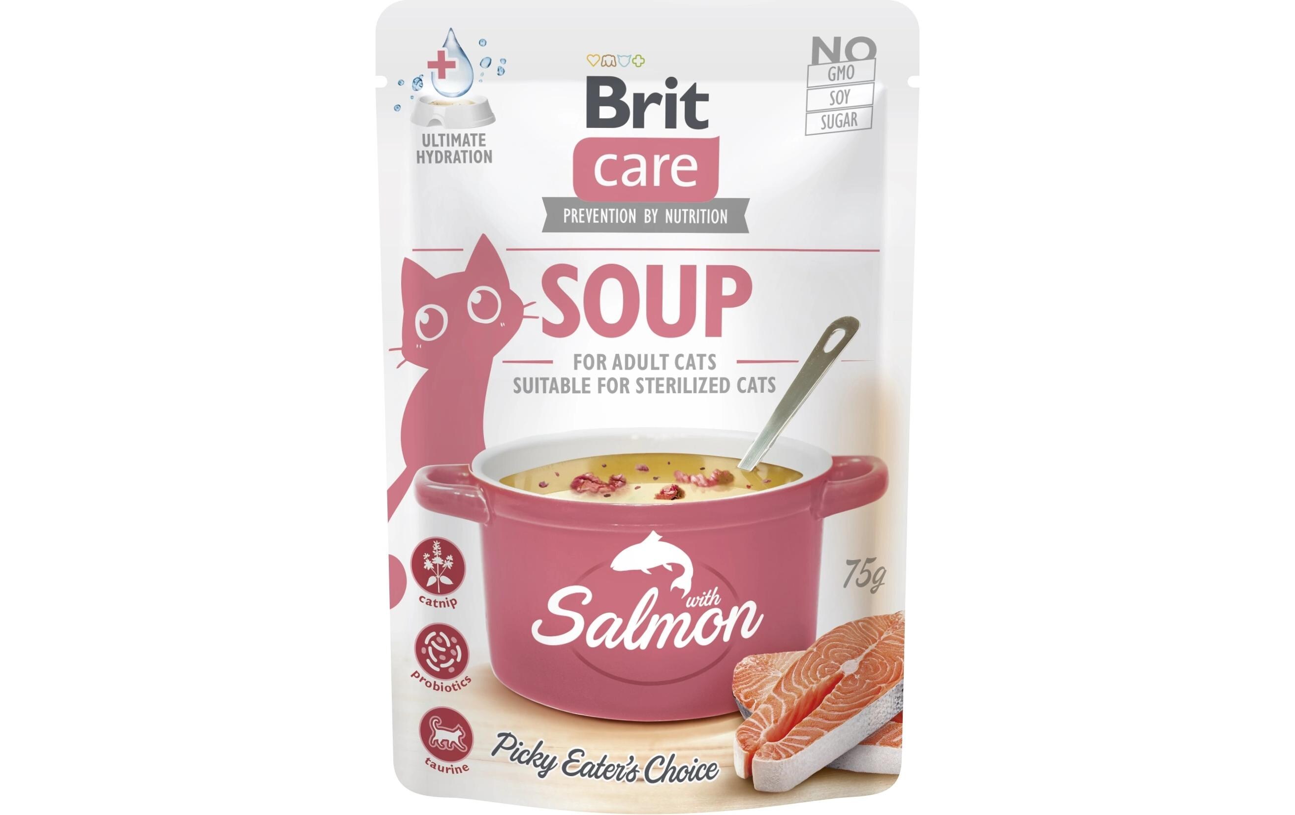 Brit Katzen-Snack Care Cat Soup with Salmon 15 x 75 g