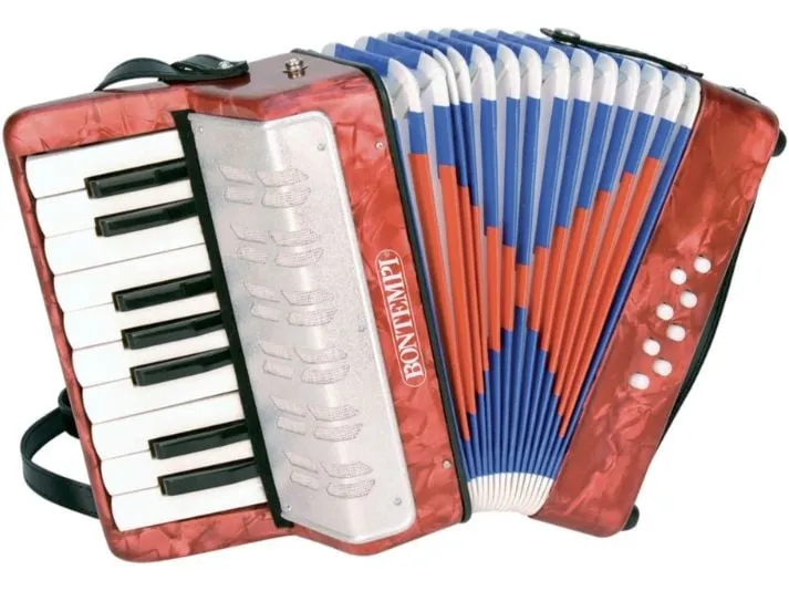 Bontempi Musikinstrument Akkordeon 17 Tasten (C-E) und Halbtöne Bontempi Musikinstrument Akkordeon 17 Tasten (C-E) und Halbtöne